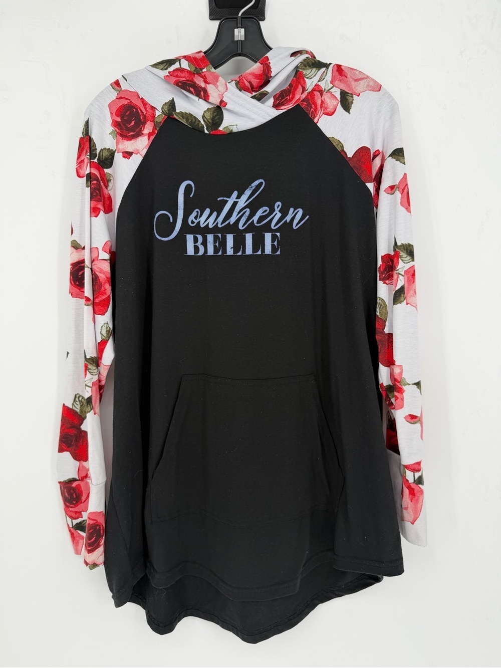 Floral Print Southern Belle Graphic Hoodie